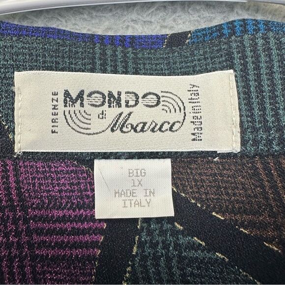 Mondo‎ Di Marco Shirt Mens 1X Big Colorful Abstract Disco Funky Rayon Italy NEW - Picture 11 of 16